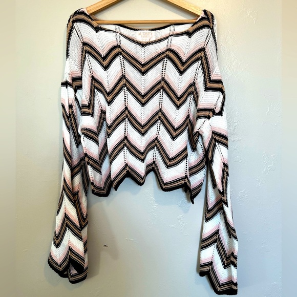Lizbeth Chevron Pullover Sweater NWT - Picture 2 of 12